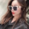 Balenciaga BALENCIAGA Square Retro Fashion Sunglasses with Gold BB Logo and Folding Hinge
