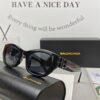 Balenciaga × Polaroid Resin Lens Sunglasses, Lightweight TR Frame, UV Protection, Fashionable Sun Protection for Travel and Driving, Model: 55151