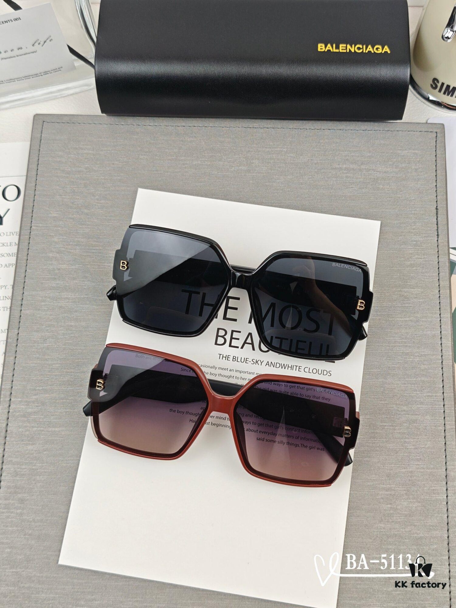 Balenciaga x Polaroid Resin Lens Sunglasses, Lightweight TR Frame, Size 65-13-145, Fashion UV-Protective Shades for Outdoor Travel and Driving