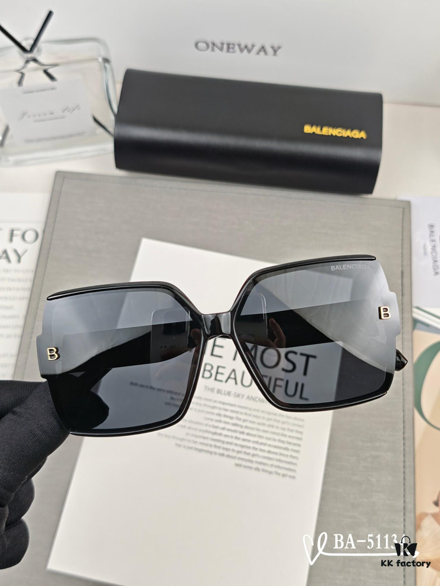 Balenciaga x Polaroid Resin Lens Sunglasses, Lightweight TR Frame, Size 65-13-145, Fashion UV-Protective Shades for Outdoor Travel and Driving