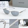 135 Original High-Quality 1:1 Detail Balenciaga BB0357SA European and American Style, Original Mold Sculptural Temple, Heavyweight Futuristic Oval Frame with Metal Brow Bar