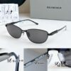 135 Original High-Quality 1:1 Detail Balenciaga BB0357SA European and American Style, Original Mold Sculptural Temple, Heavyweight Futuristic Oval Frame with Metal Brow Bar