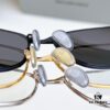 135 Original High-Quality 1:1 Detail Balenciaga BB0357SA European and American Style, Original Mold Sculptural Temple, Heavyweight Futuristic Oval Frame with Metal Brow Bar