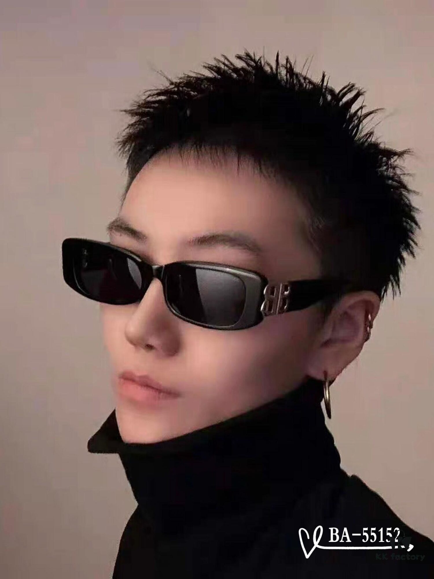 Balenciaga x Polaroid Resin Lens Sunglasses, Lightweight TR Frame, Model 55152, Size 65-13-145