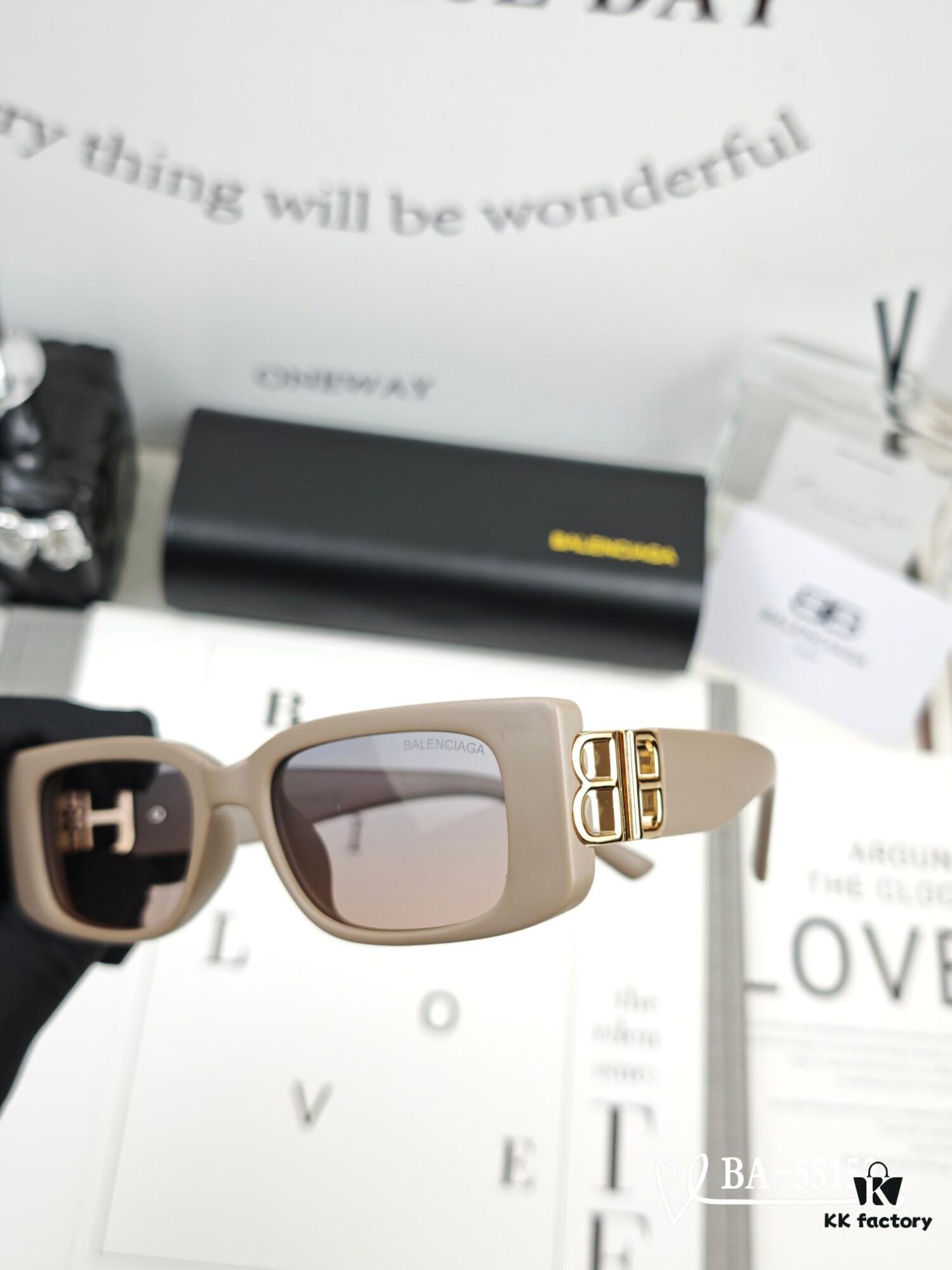 Balenciaga x Polaroid Resin Lens Sunglasses, Lightweight TR Frame, Model 55152, Size 65-13-145