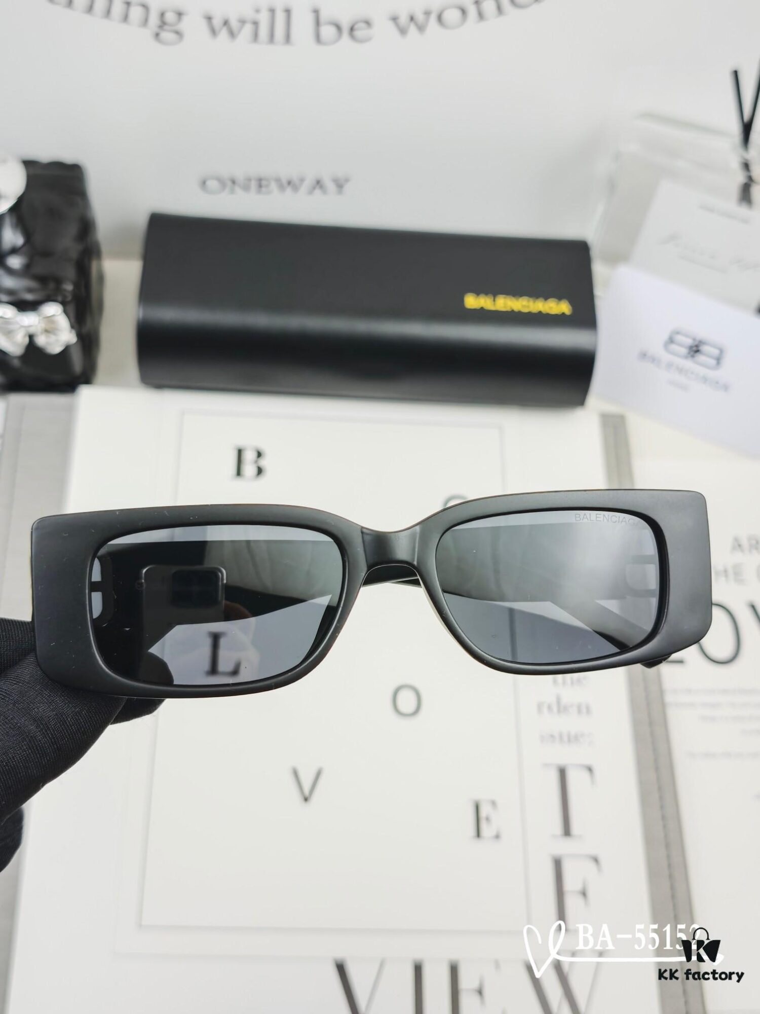 Balenciaga x Polaroid Resin Lens Sunglasses, Lightweight TR Frame, Model 55152, Size 65-13-145