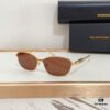 BALENCIAGA BB0357SA Unisex Sunglasses, European and American Style, Original Mold with Sculptural Temple Design, Heavyweight Futuristic Oval Frame with Metal Brow Bar