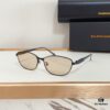 BALENCIAGA BB0357SA Unisex Sunglasses, European and American Style, Original Mold with Sculptural Temple Design, Heavyweight Futuristic Oval Frame with Metal Brow Bar