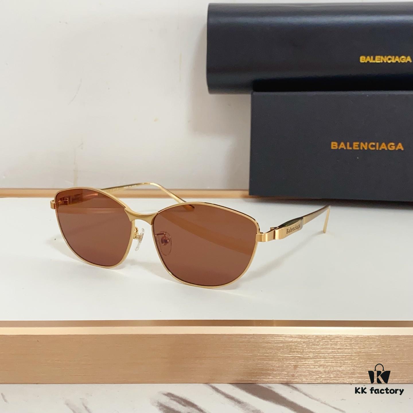 New Arrival 140 Extreme Series Balenciaga BB0358SK, Original Mold Design with Sculptural Temples, Heavyweight Futuristic Metal Eyebrow Frame