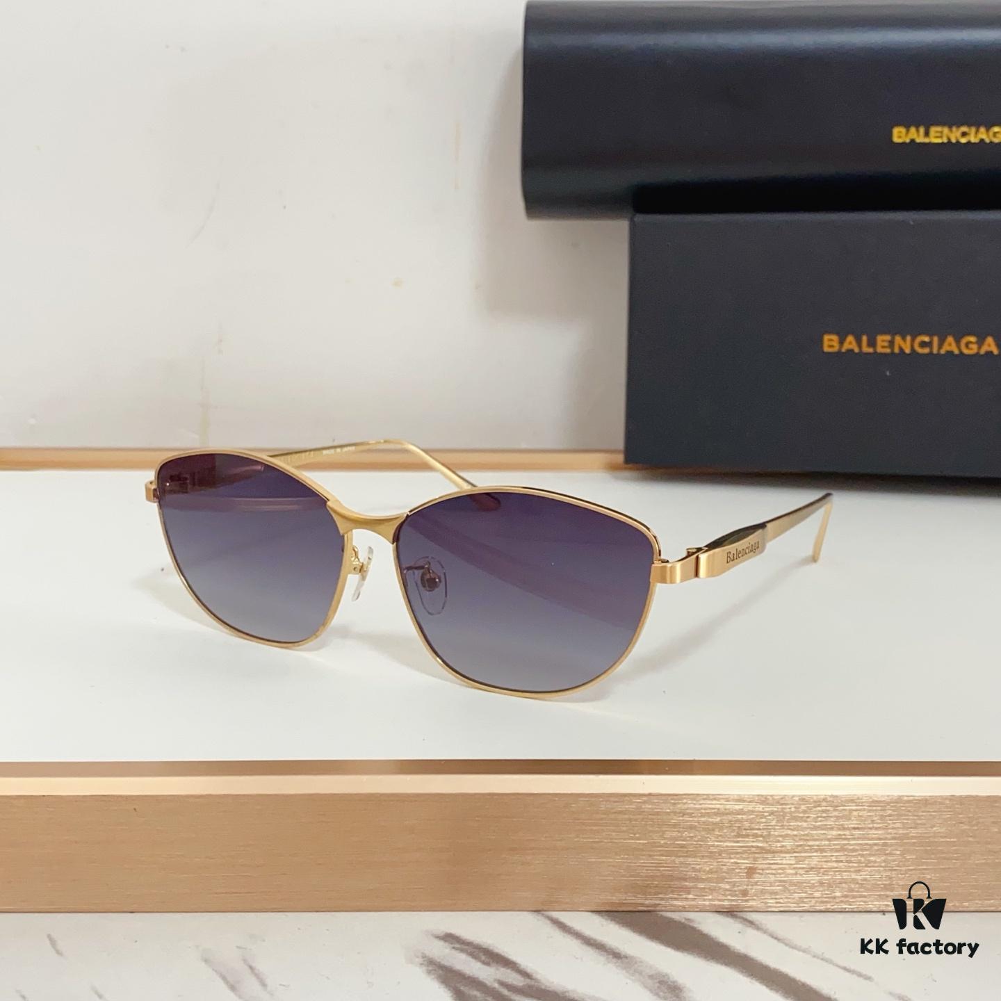 New Arrival 140 Extreme Series Balenciaga BB0358SK, Original Mold Design with Sculptural Temples, Heavyweight Futuristic Metal Eyebrow Frame