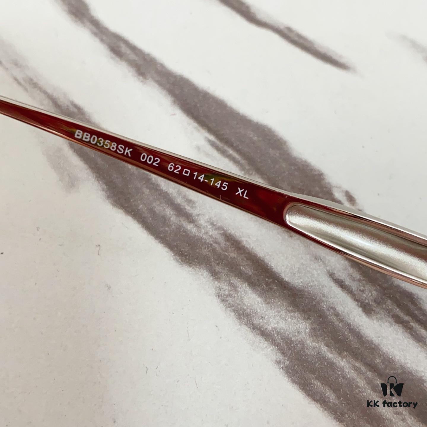 New Arrival 140 Extreme Series Balenciaga BB0358SK, Original Mold Design with Sculptural Temples, Heavyweight Futuristic Metal Eyebrow Frame