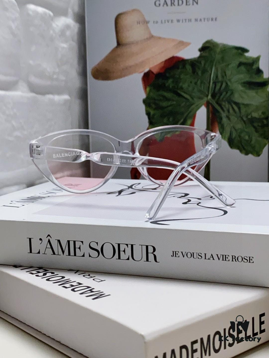 BALENCIAGA Balenciaga Latest Unique Design Sunglasses Minimalist Frame High-Quality Eyewear