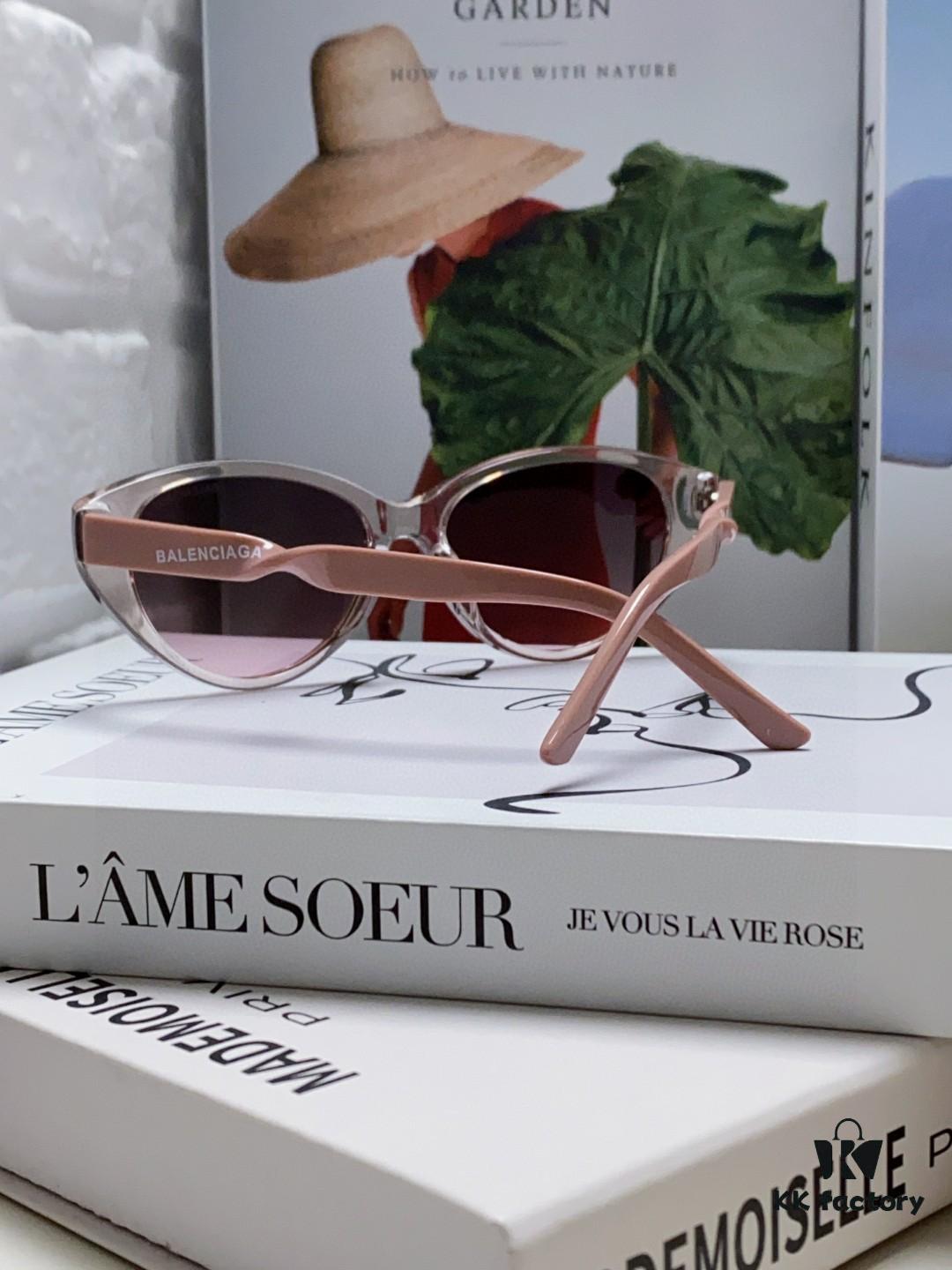 BALENCIAGA Balenciaga Latest Unique Frame Design Instantly Loved Minimalist Small Frame High-Quality Eyewear Sunglasses