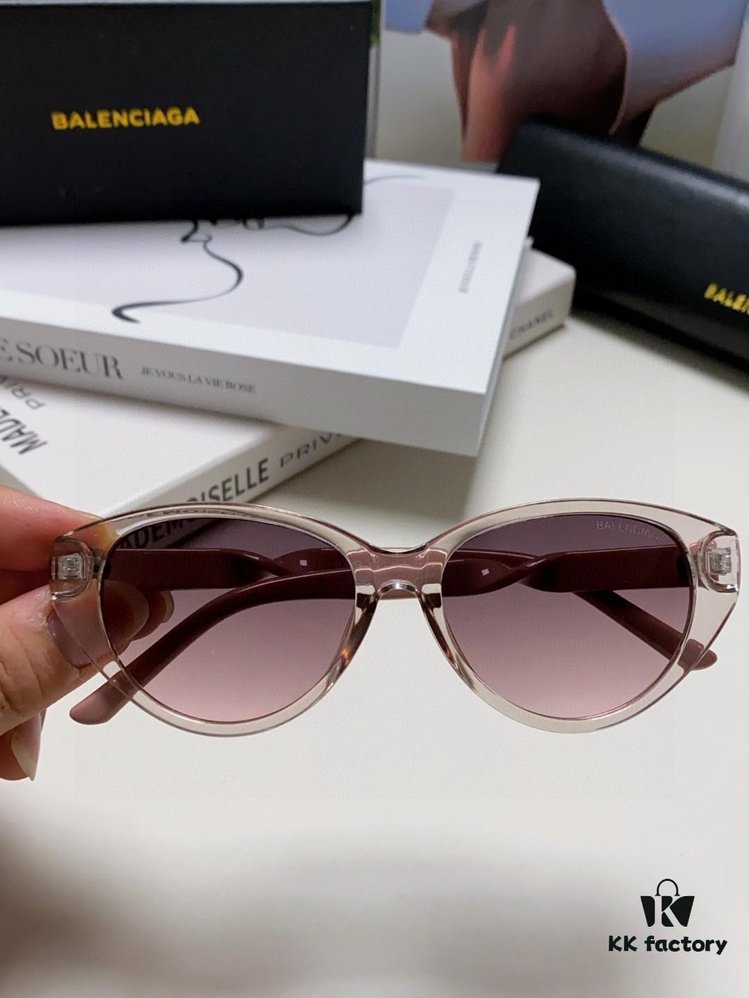BALENCIAGA Balenciaga Latest Unique Frame Design Instantly Loved Minimalist Small Frame High-Quality Eyewear Sunglasses