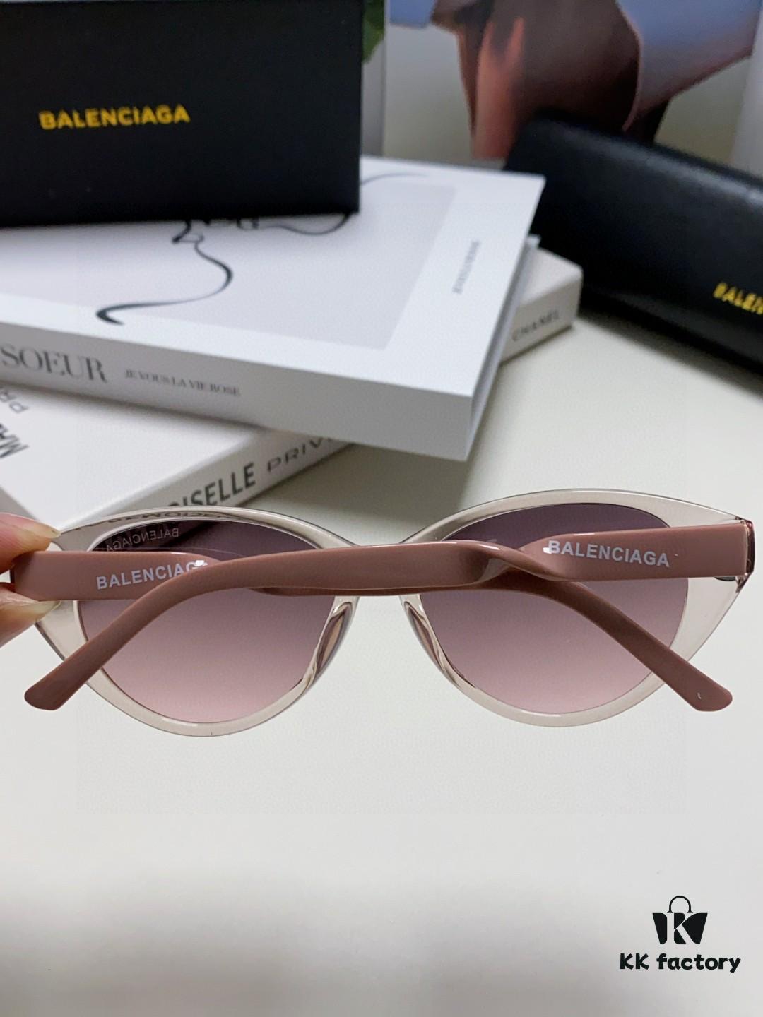 BALENCIAGA Balenciaga Latest Unique Frame Design Instantly Loved Minimalist Small Frame High-Quality Eyewear Sunglasses