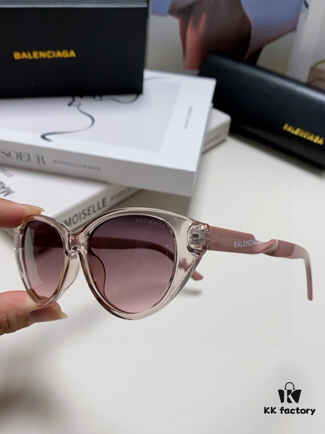 BALENCIAGA Balenciaga Latest Unique Frame Design Instantly Loved Minimalist Small Frame High-Quality Eyewear Sunglasses