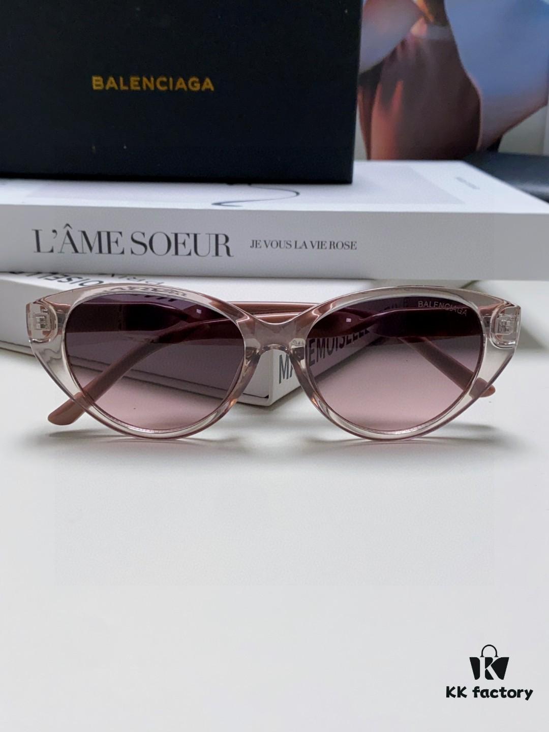 BALENCIAGA Balenciaga Latest Unique Frame Design Instantly Loved Minimalist Small Frame High-Quality Eyewear Sunglasses