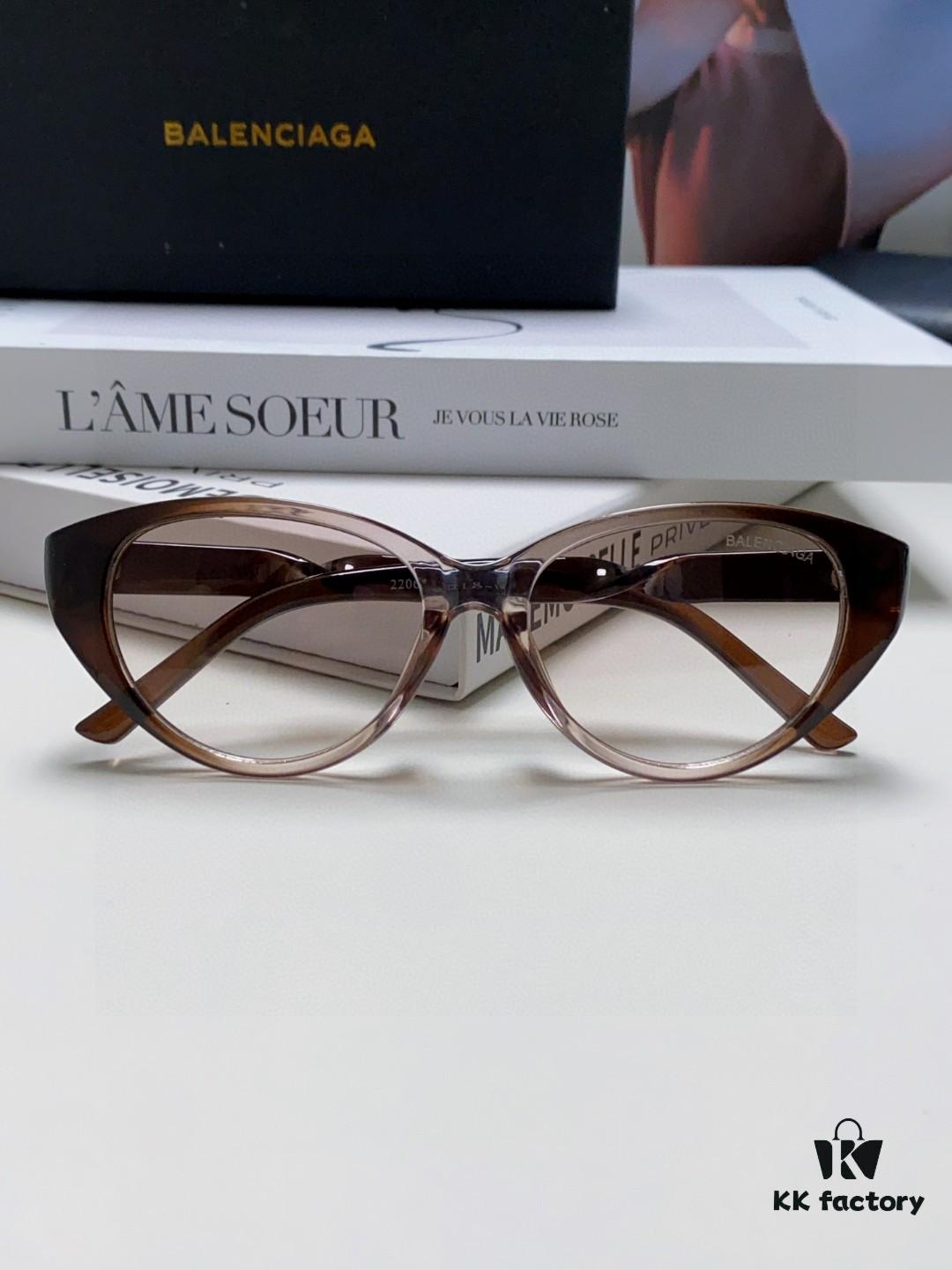 BALENCIAGA Balenciaga Latest Unique Frame Design Instantly Eye-Catching Minimalist Small Frame High-Quality Eyewear Sunglasses