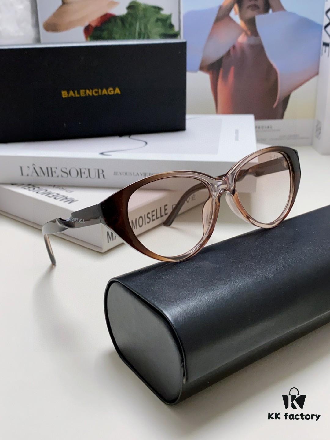 BALENCIAGA Balenciaga Latest Unique Frame Design Instantly Eye-Catching Minimalist Small Frame High-Quality Eyewear Sunglasses