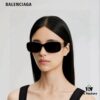 Balenciaga 2025 New Arrival Women's Fashion Classic BB Narrow Frame Sunglasses BB0310SK Eyewear