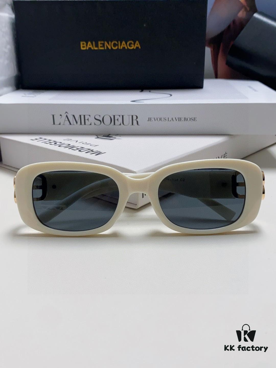 Balenciaga 2025 New Arrival Women's Fashion Classic BB Narrow Frame Sunglasses BB0310SK Eyewear