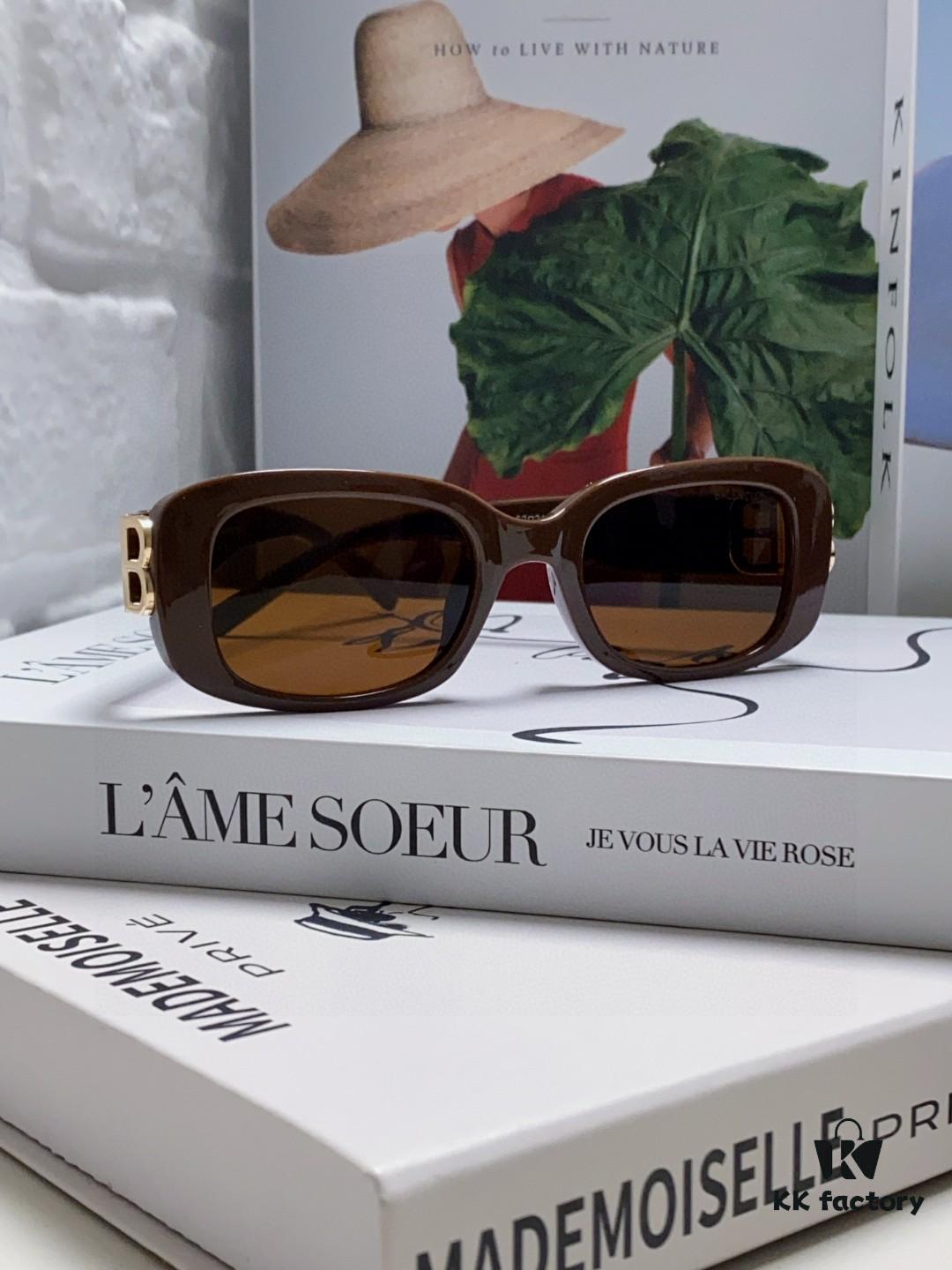 Balenciaga 2025 New Arrival Women's Fashion Classic BB Narrow Frame Sunglasses BB0310SK Eyewear