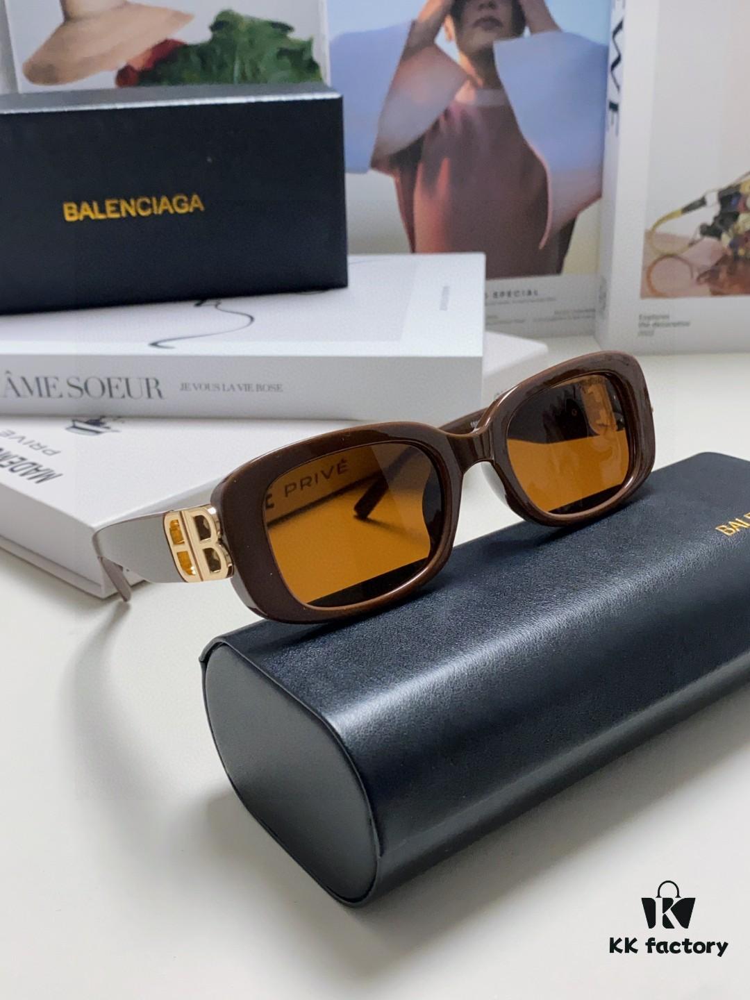 Balenciaga 2025 New Arrival Women's Fashion Classic BB Narrow Frame Sunglasses BB0310SK Eyewear