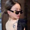 Balenciaga Black Sunglasses Double B Streetwear Women's Summer Sun Glasses 2025 New Arrival Hip-Hop Retro Fashion High-End UV Protection Sunglasses