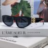 Balenciaga Black Sunglasses Double B Streetwear Women's Summer Sun Glasses 2025 New Arrival Hip-Hop Retro Fashion High-End UV Protection Sunglasses