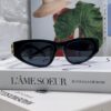 Balenciaga Black Sunglasses Double B Streetwear Women's Summer Sun Glasses 2025 New Arrival Hip-Hop Retro Fashion High-End UV Protection Sunglasses