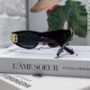 Balenciaga Black Sunglasses Double B Streetwear Women's Summer Sun Glasses 2025 New Arrival Hip-Hop Retro Fashion High-End UV Protection Sunglasses