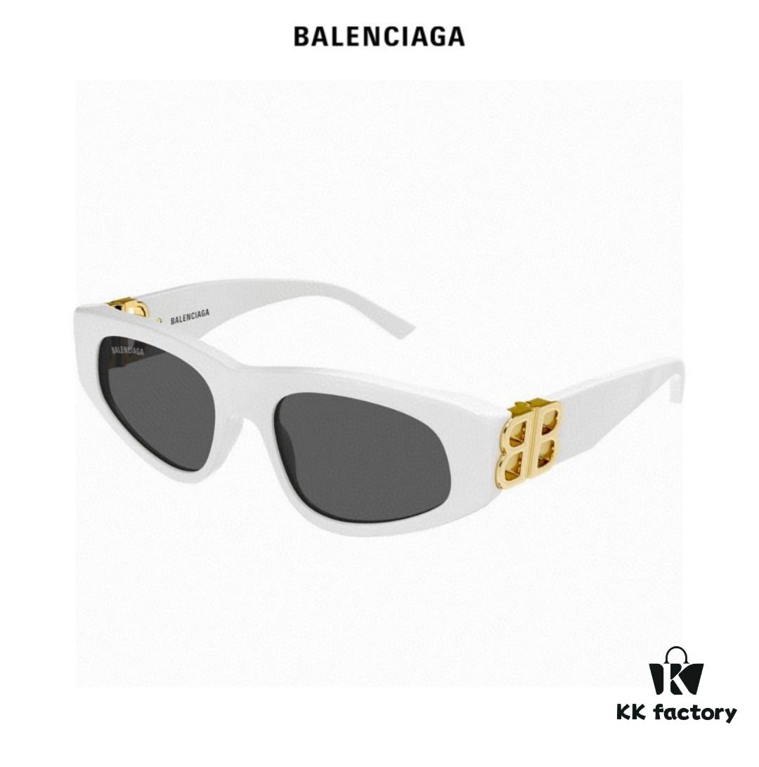 Balenciaga Black Sunglasses Double B Streetwear Style Women's Summer Sun Glasses Ins 2025 New Hip-Hop Retro Fashion High-End UV Protection Sunglasses