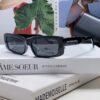 Balenciaga 2025 New Arrival European and American Fashion Statement Rectangular Sunglasses with Wide Lettering, Trendy Instagram-Worthy Avant-Garde Eyewear