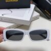 Balenciaga 2025 New Arrival European and American Fashion Statement Square Sunglasses, Instagram-Trending Rectangular Sun Glasses with Wide Lettering, Avant-Garde Unisex Eyewear