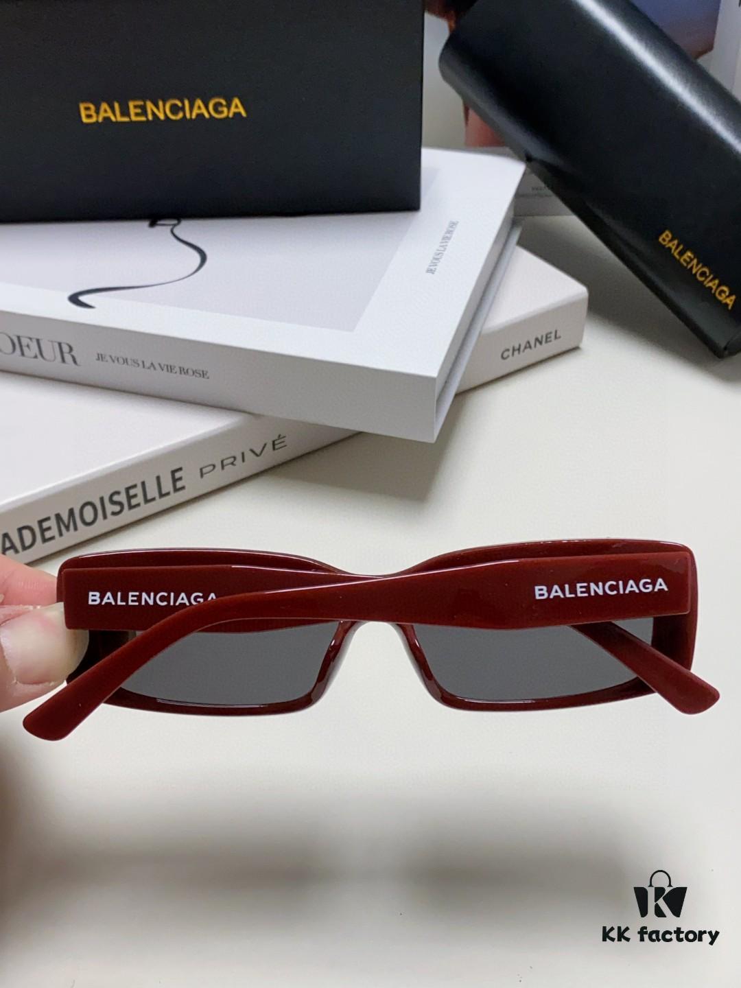 Balenciaga 2025 New Arrivals European and American Trendy Personalized Square Sunglasses Instagram Influencer Stylish Rectangular Sun Glasses with Wide Logo