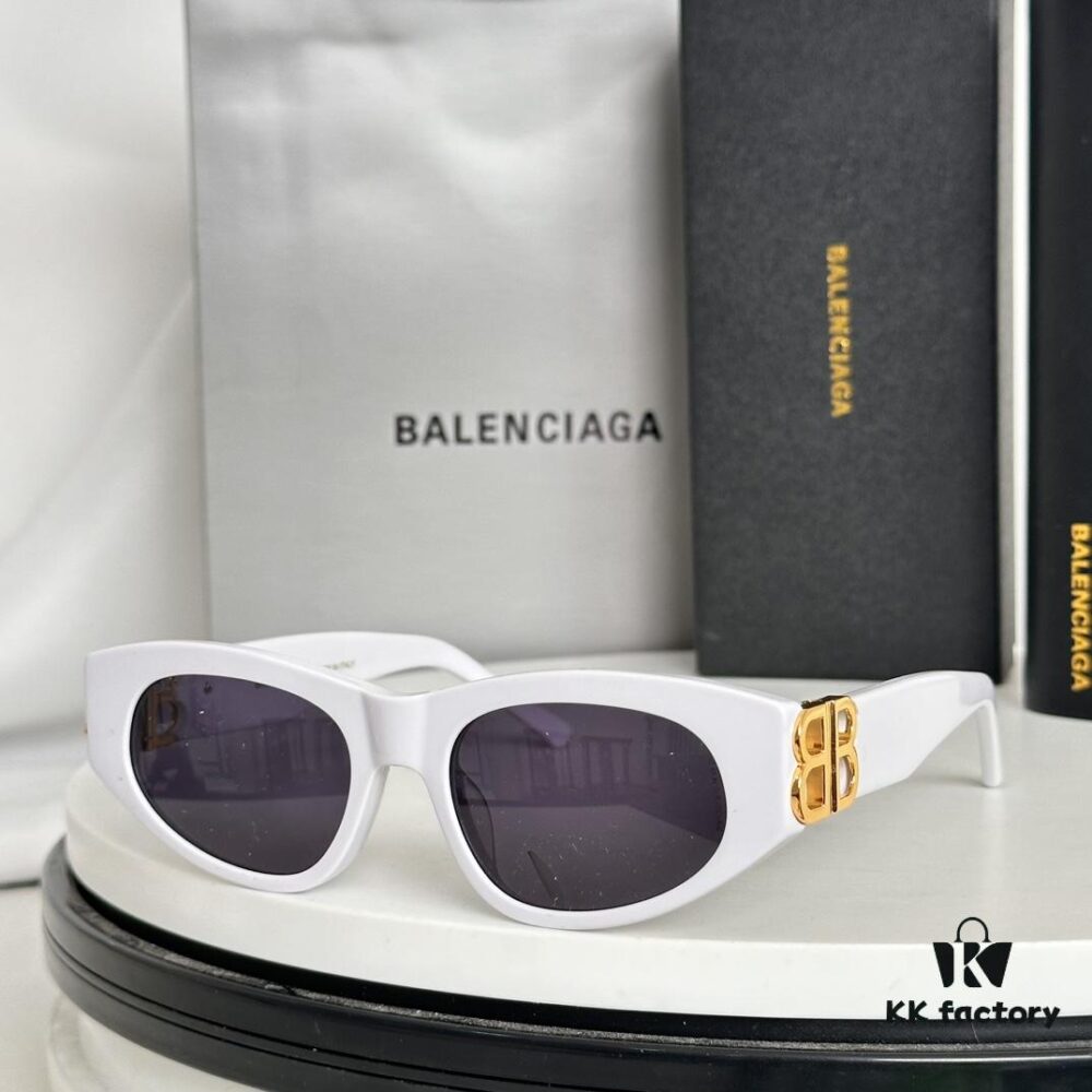 BALENCIAGA BB0095 Arrived in Full Colors, Highest Quality Available on Market, Cat-Eye Queen Style Sunglasses with Double B Logo, UV-Protective Sun Glasses