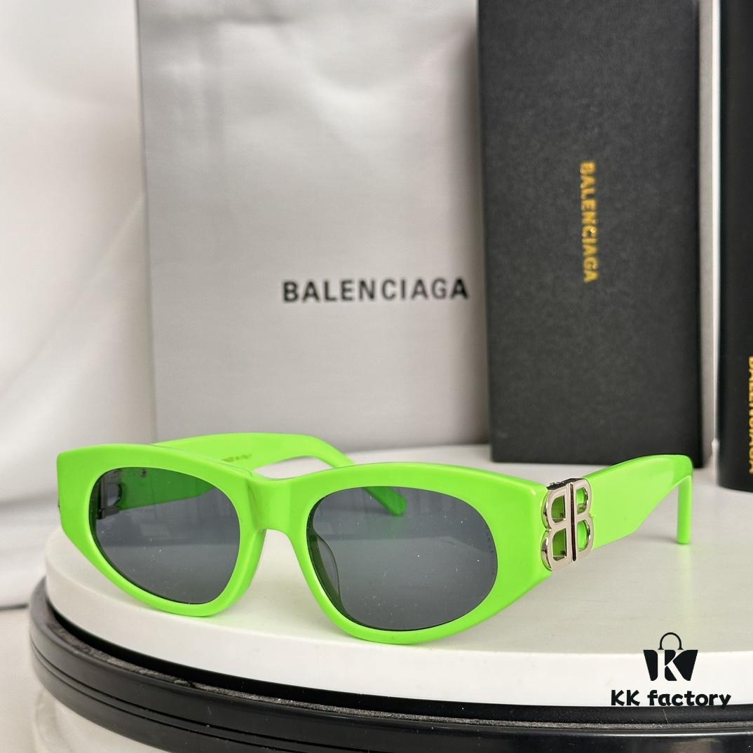 BALENCIAGA BB0095 Arrived in Full Colors, Highest Quality Available on Market, Cat-Eye Queen Style Sunglasses with Double B Logo, UV-Protective Sun Glasses