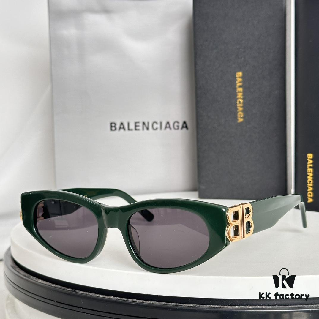 BALENCIAGA BB0095 Arrived in Full Colors, Highest Quality Available on Market, Cat-Eye Queen Style Sunglasses with Double B Logo, UV-Protective Sun Glasses