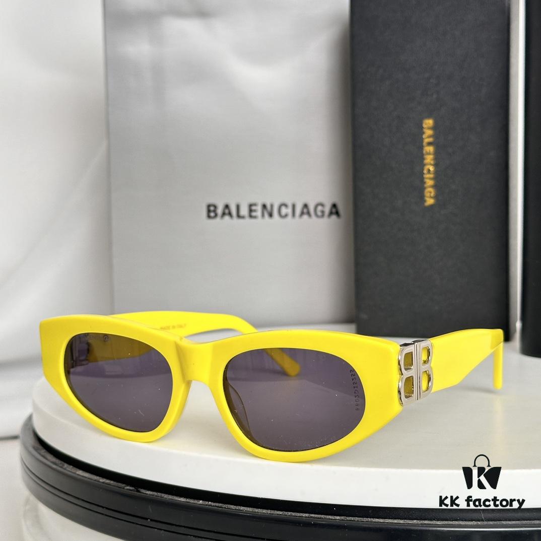 BALENCIAGA BB0095 Arrived in Full Colors, Highest Quality Available on Market, Cat-Eye Queen Style Sunglasses with Double B Logo, UV-Protective Sun Glasses