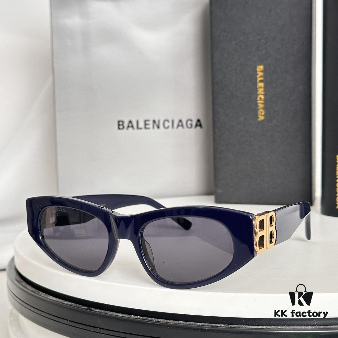 BALENCIAGA BB0095 Arrived in Full Colors, Highest Quality Available on Market, Cat-Eye Queen Style Sunglasses with Double B Logo, UV-Protective Sun Glasses