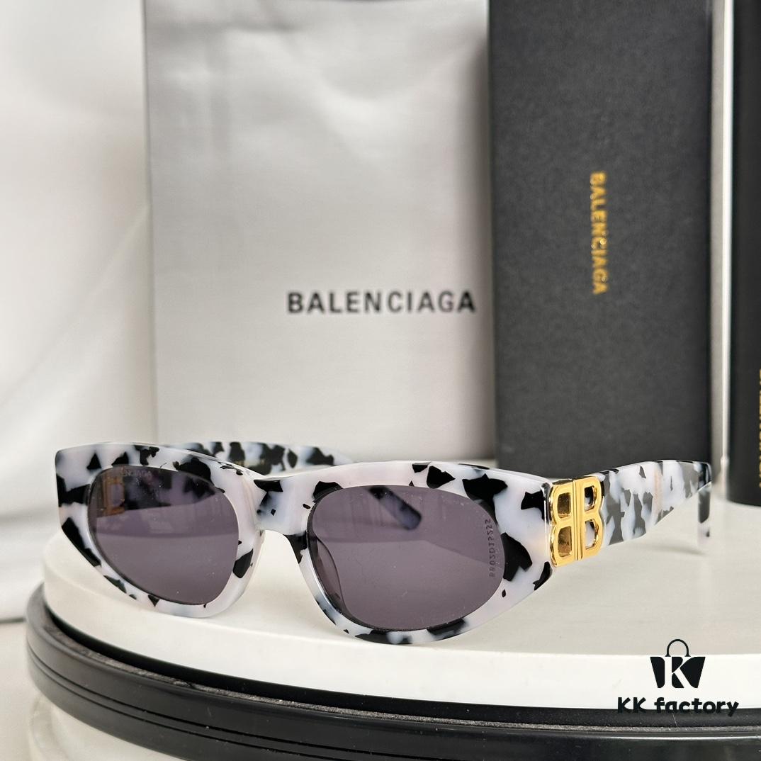 BALENCIAGA BB0095 Arrived in Full Colors, Highest Quality Available on Market, Cat-Eye Queen Style Sunglasses with Double B Logo, UV-Protective Sun Glasses