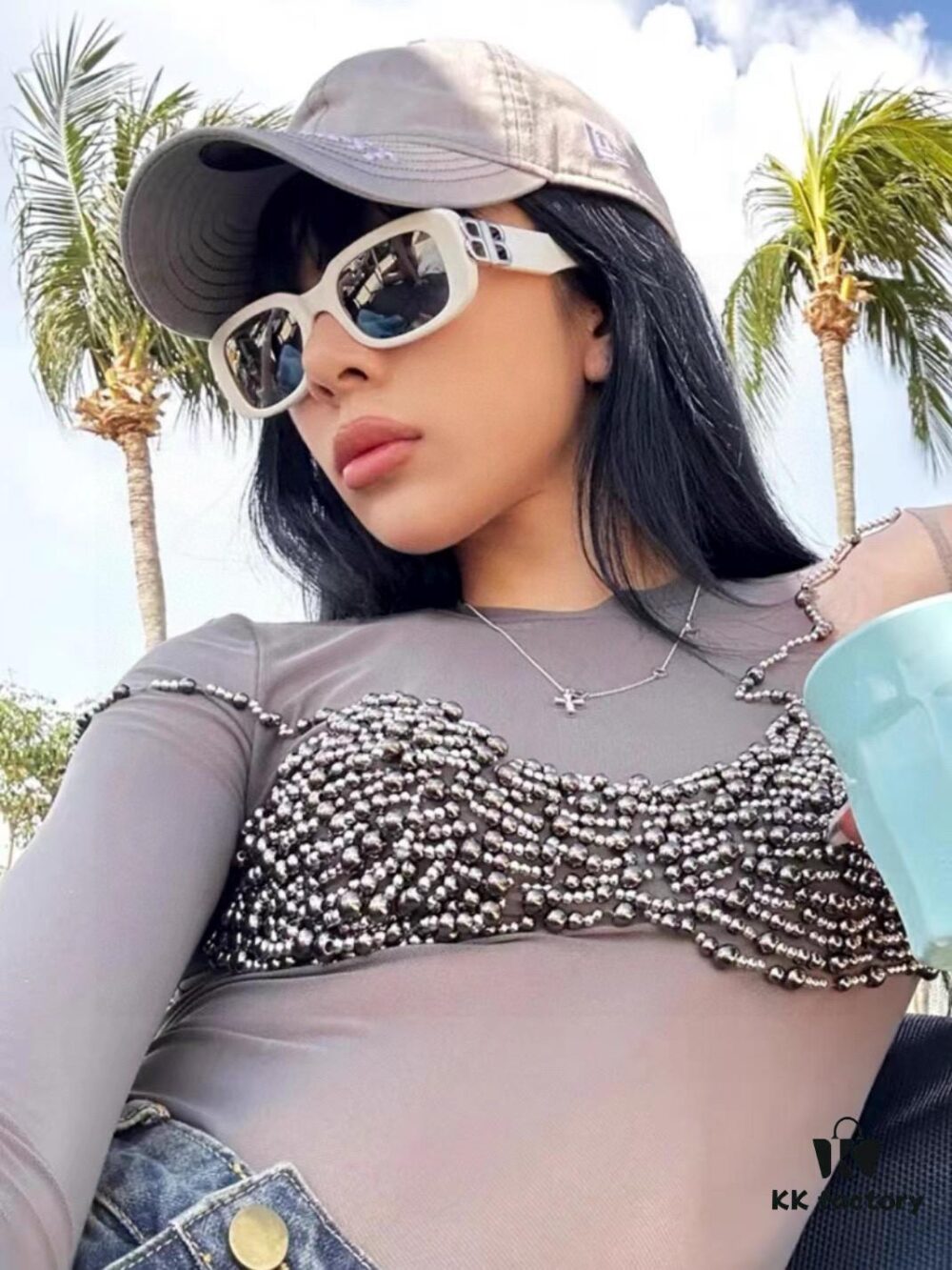 Balenciaga 2024 New Arrival Women's Fashion Classic BB Narrow Frame Sunglasses BB0310SK