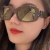Balenciaga 2024 New Arrival Sunglasses for Women, Trendy Classic BB Narrow-Frame Sunglasses BB0310SK