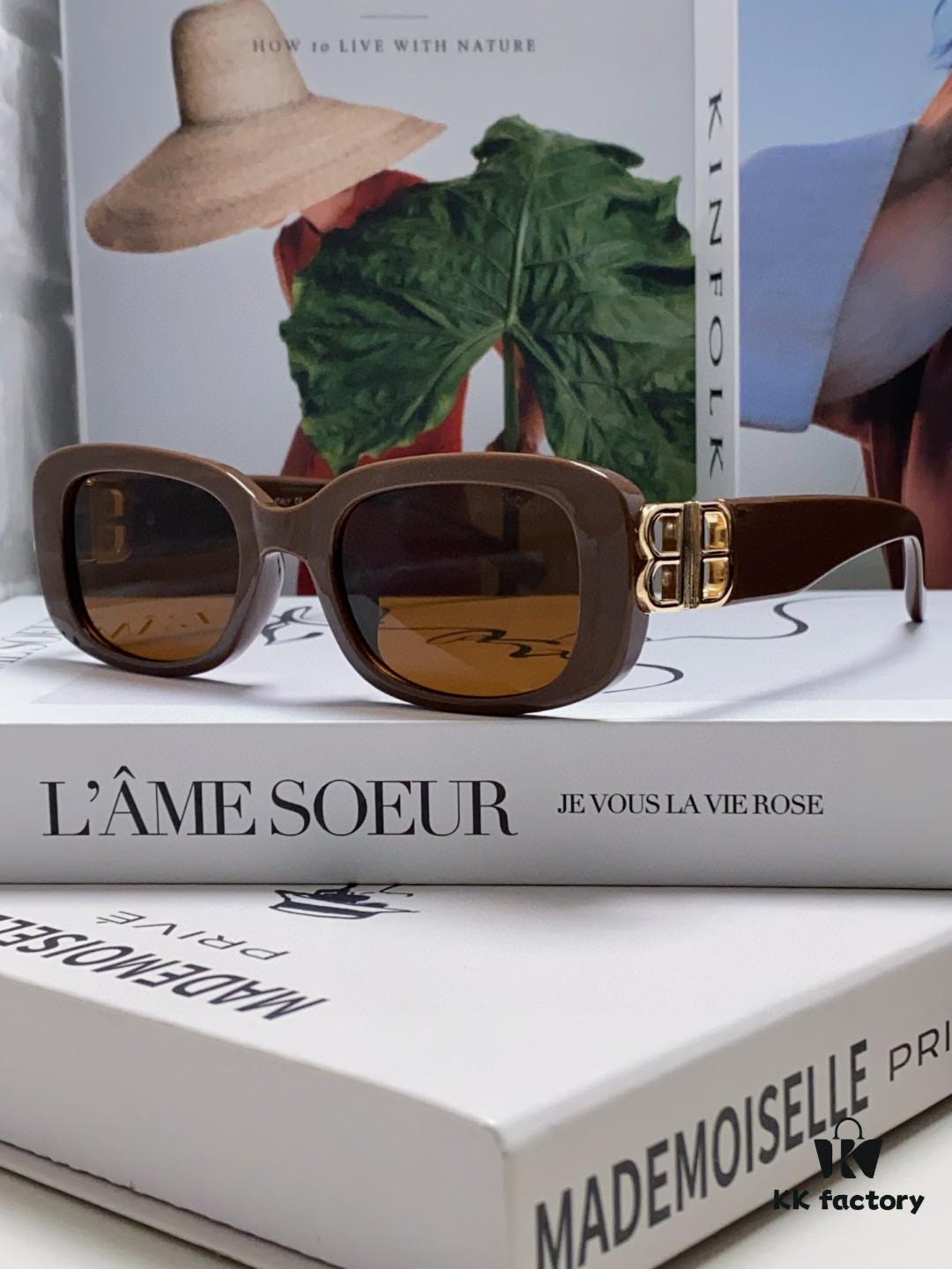 Balenciaga 2024 New Arrival Sunglasses for Women, Trendy Classic BB Narrow-Frame Sunglasses BB0310SK