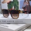 BALENCIAGA Square Retro Sunglasses with Gold BB Logo and Folding Hinge