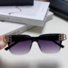 BALENCIAGA Square Retro Sunglasses with Gold BB Logo and Folding Hinge
