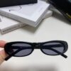 Balenciaga Retro Small Oval Sunglasses Unisex, Minimalist Fashion Narrow Frame Sun Glasses for Men and Women, Stylish Face-Framing Eyewear