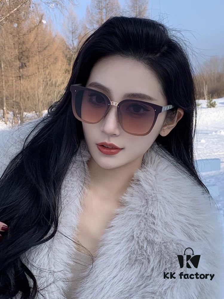 Balenciaga Sunglasses for Women, Stylish UV-Protective Frameless Round Sunglasses, Slimming and Trendy, Perfect for Instagram and Street Photography