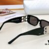 Balenciaga Original Large Logo BB0096S Black Silver Crystal Limited Edition Sunglasses