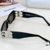 Balenciaga Original Large Logo BB0096S Black Silver Crystal Limited Edition Sunglasses